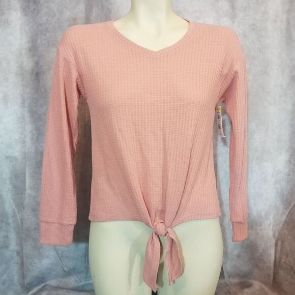Walking on Sunshine Pink Knot Blouse Size Large - Picture 2 of 6